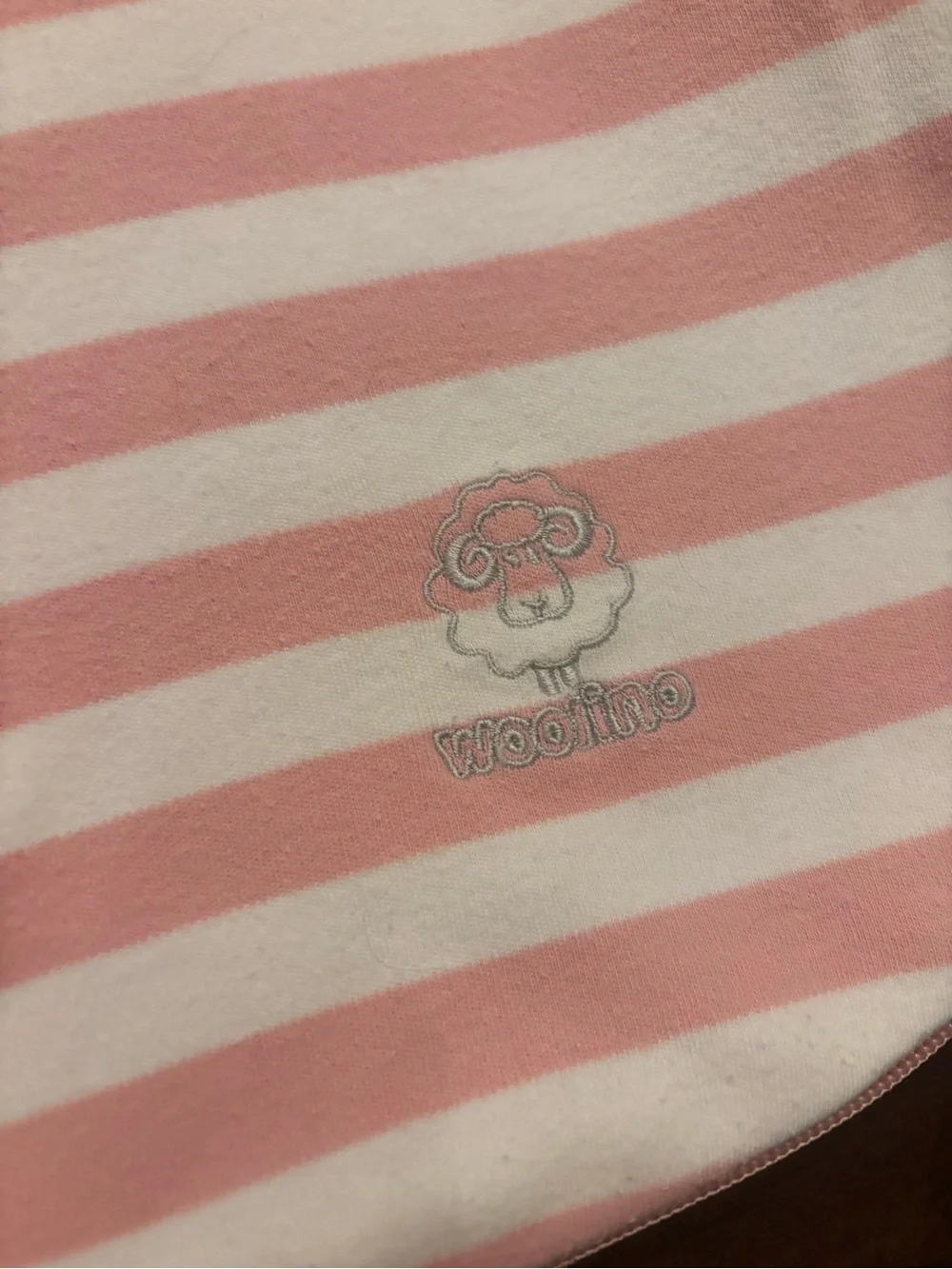 Woolino Ecolino Pink & White Striped Sleeveless Baby Sleep Sack 100% cotton
